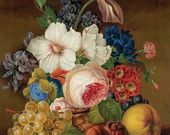 Floral & Fruits Decoupage Paper for Furniture - Rice Paper for Decoupage - Large Decoupage