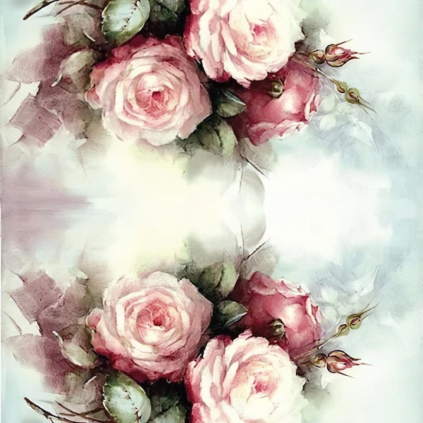 Decoupage Roses - Etsy