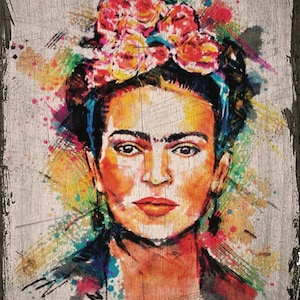 Serie Frida - Carta decorativa per decoupage - Carta di riso per decoupage - Tessuto di gelso - Opzioni di grandi dimensioni