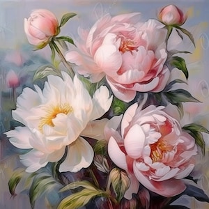 Pink Peonies - Large Decoupage Paper - Rice Paper Decoupage for Furniture - Blossom - Floral Decoupage