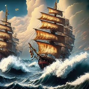 Sailing Ships - Large Decoupage Paper - Decoupage Art - Rice Paper for Decoupage - Decoupage for Furniture - Sea
