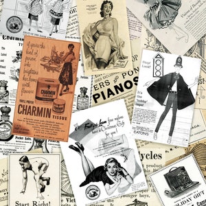 Old Newspaper Vintage Decoupage Paper - Decoupage Art - Large Size Rice Paper for Decoupage - Decoupage Transfers - A3 A2 A1