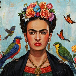 Serie Frida - Papel para decoupage - 7 tamaños