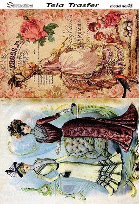 Vintage Pattern Decorative Decoupage Paper 3 PCS Etsy
