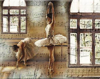 Ballerina - Schwanensee - Dekoratives Decoupage Papier - Papier zum Renovieren - Große Größenoptionen