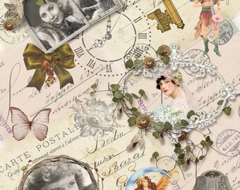 Vintage Pattern Decoupage Paper - Decoupage Art - Large Size Rice Paper for Decoupage