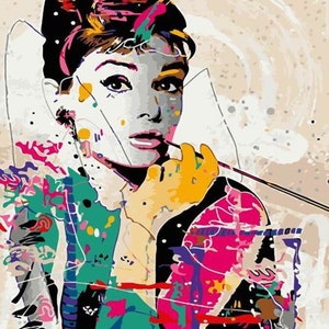 Audrey - Carta decorativa per decoupage - Decoupage per mobili - Carta di riso di grandi dimensioni