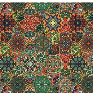 Grande décoration pour meubles - papier de riz - décoration vintage - papier floral - motif mandala authentique