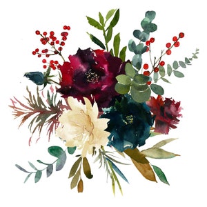 Watercolor Floral Rice Paper - Vintage Decoupage Paper for Furniture - Large Flowers Decoupage Paper - DIY Projects - Blue & Red