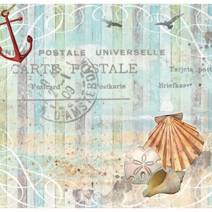 Sea Shell - Decorative Paper - Decoupage Art - Large Size Rice Paper for Decoupage - Decoupage Crafts - Decoupage Transfers