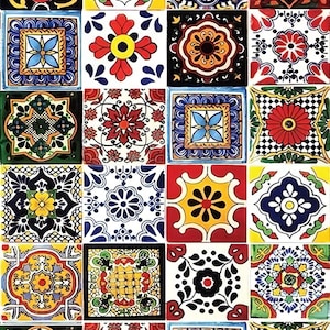 Wzór kafelkowy - Papier dekoracyjny do decoupage'u - do mebli - Opcje dużego rozmiaru [Kolorowy] Marokowy