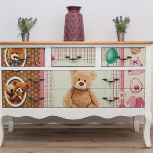 Teddy Bear - Vintage Decoupage Art - Rice Paper - Decoupage for Furniture - Large Size Rice Paper for Decoupage