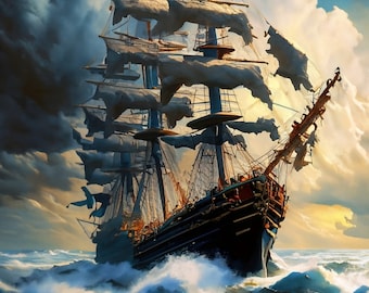 Barcos de vela - Papel para decoupage de muebles - Papel de arroz grande - Papel de arroz para decoupage - Olas del océano
