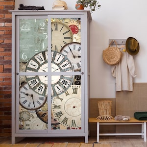 Carta di riso grande per decoupage - Decoupage di mobili - Decoupage vintage - Carta per decoupage - Orologi