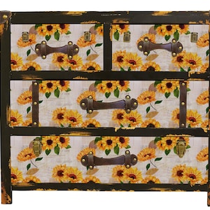 Large Decoupage for Furniture - Rice Paper - Vintage Decoupage - Floral Decoupage Paper - Sunflower