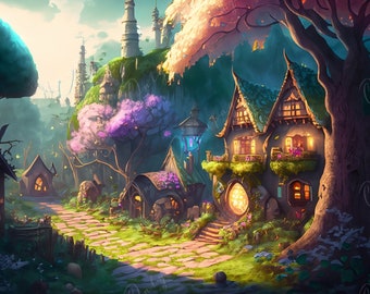 Decoupage Paper Village Rice Paper Decoupage Farmhouse Decoupage Paper ...