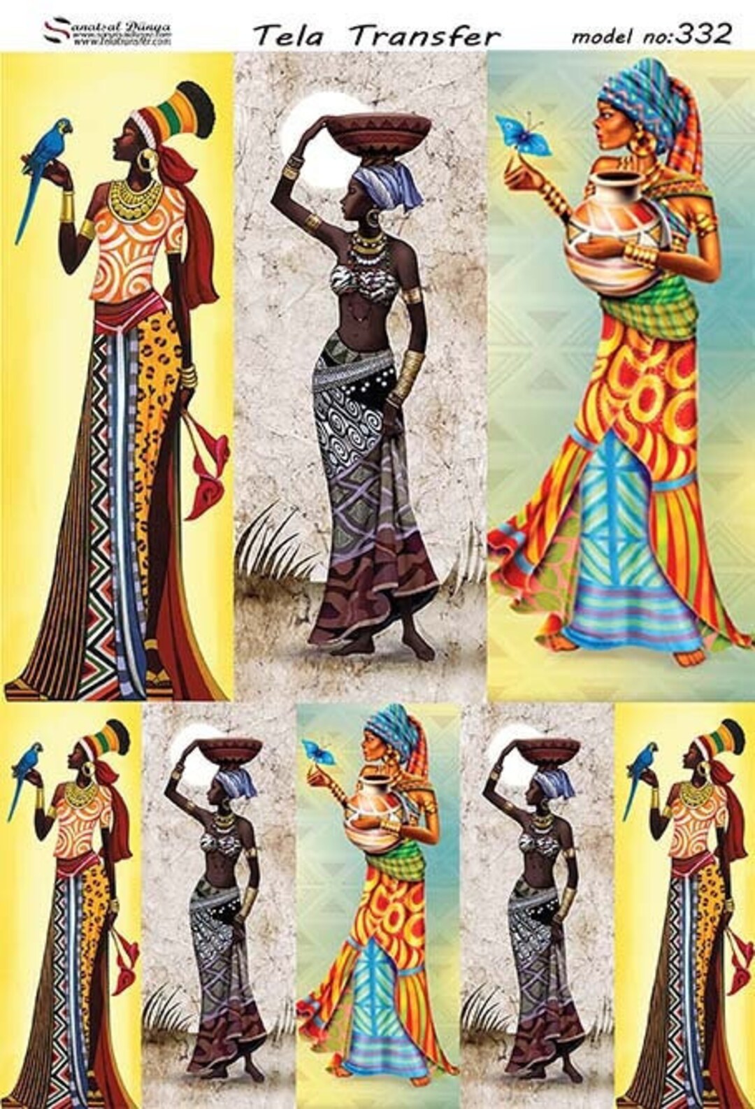 African Women Decorative Decoupage Paper for Furniture Large Size ...