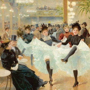 Dancing Girls - Celebration - Decoupage Paper for Furniture - Vintage Decoupage - Antique [European Life Series]