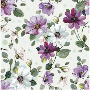 Fiori Acquerello - Carta Decoupage per Mobili - Carta Artigianale Floreale - Carta Velina - Carta di Riso Decoupage - Windflower