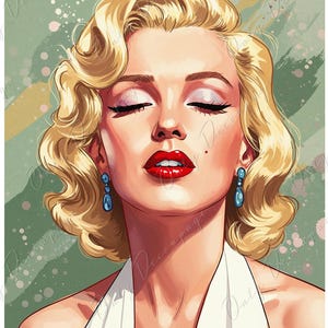 Large Decoupage Paper for Furniture - Marilyn Series - 7 Size Options - Blondie