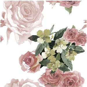 Fiori - Rose - Carta da Decoupage Grande per Mobili - Carta da Artigianato Floreale - Carta da Regalo - Carta Velina - Carta da Imballaggio Stampata