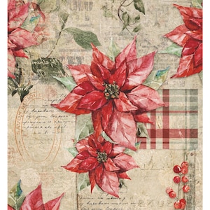 Christmas Collection - Large Decoupage Paper - 6 Size Options - Vintage Decoupage