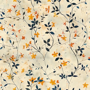 Papel para decoupage - Patrón repetido - 6 tamaños - Fondo beige