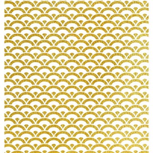 NEW! Gold Metal Leaf Decoupage Paper - A3 Size - Rice Paper with Gold Foil - Wave Pattern