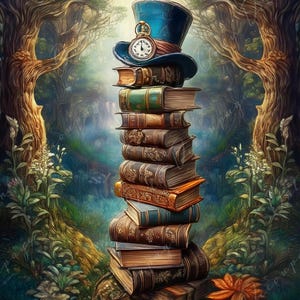 Fairytale Alice - Large Decoupage Paper - 6 Size Options  - Wonderland Books - Forrest