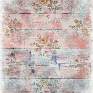 Carta di riso grande per decoupage - Decoupage di mobili - Decoupage vintage - Carta per decoupage floreale - Fiori per pavimenti in legno