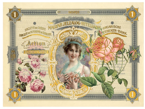 Gold Leaf Decoupage Paper - Vintage Style A3 Rice Paper