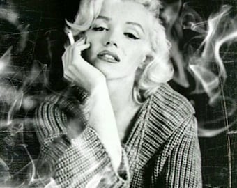 Marilyn - Decorative Decoupage Paper - Decoupage for Furniture - Large Size Rice Paper - Black White