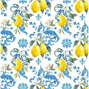 Decoupage Paper for Furniture - Rice Paper Decoupage - Large Decoupage Paper Vintage - Yellow Lemon Decoupage