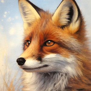 Fox - Grand papier de découpage pour meubles - Papier de riz - Papier de découpage