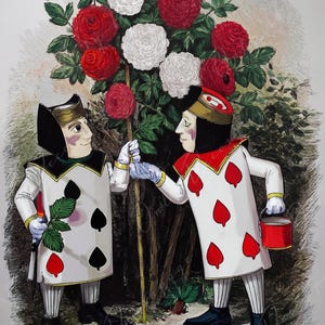 Märchen Alice - Großes Decoupage Papier - 6 Größen-Optionen - Karte Gärtner