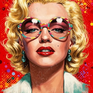 Large Decoupage Paper - 7 Size Options - Marilyn Series - Rice Paper for Furniture - Blondie - Pop Art
