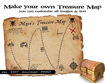 treasure map etsy
