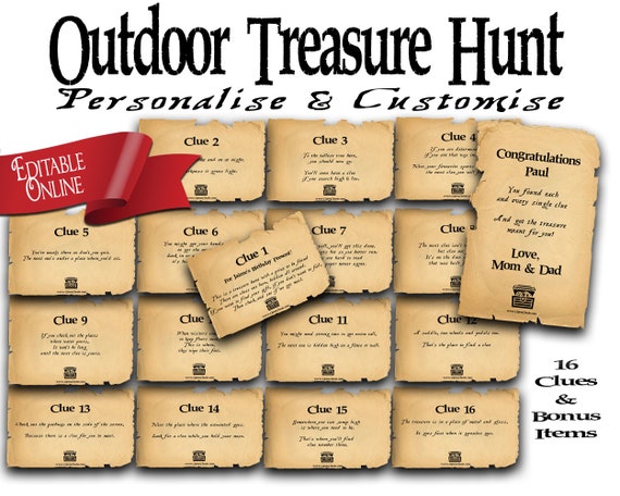 outdoor rhyming riddles treasure hunt clues scavenger