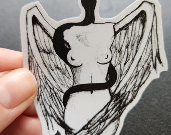 Snake Angel MATTE Sticker