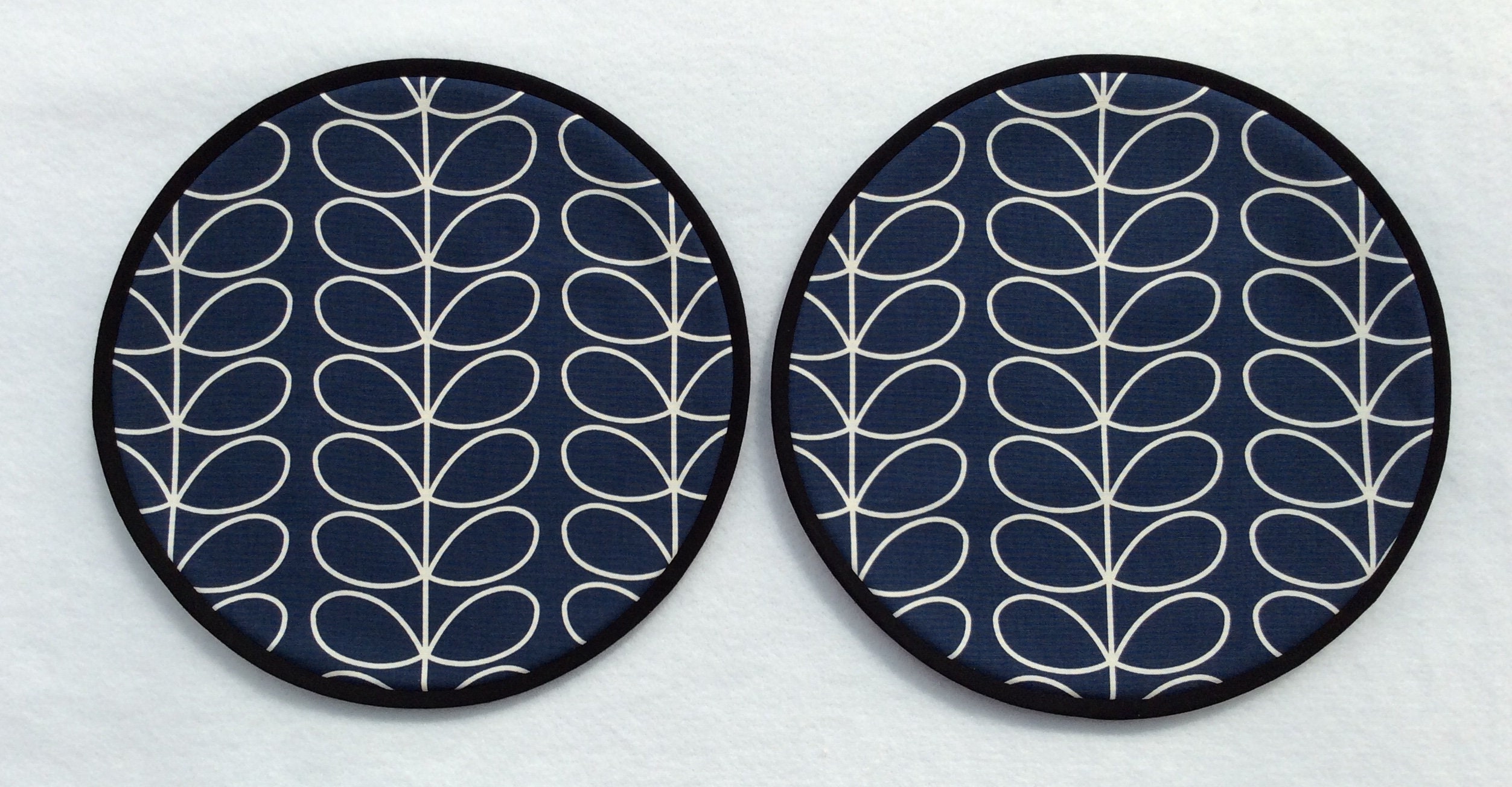 Option. Pair of Aga Lid Covers Mats. Navy Stem Etsy Hong Kong
