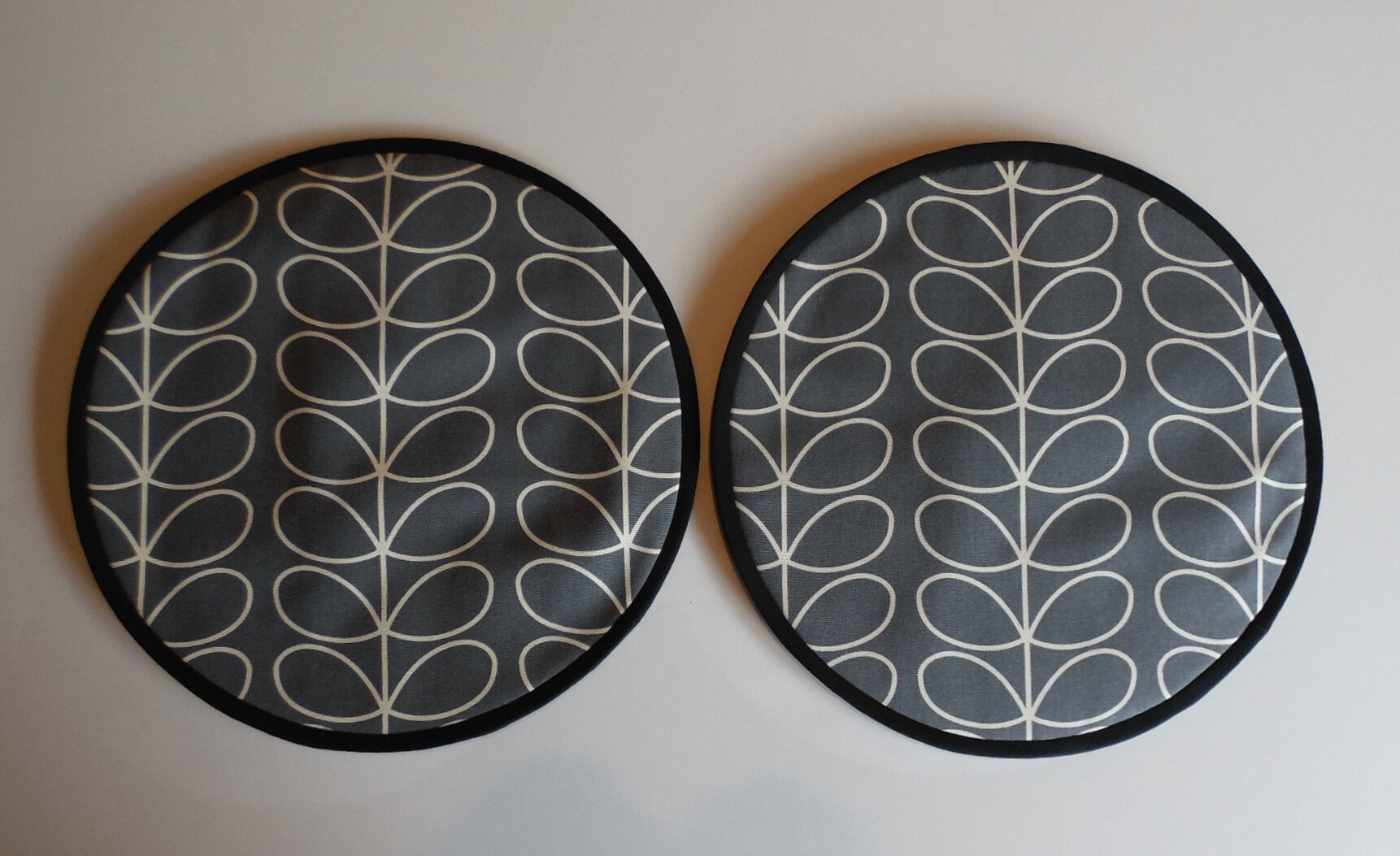 Option. Pair of Aga Lid Covers Mats. Cool Grey Stem Etsy UK