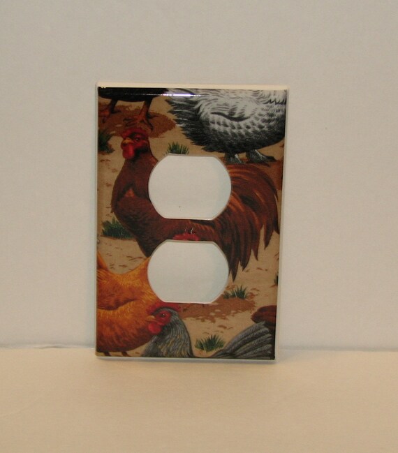 Brand New Chicken Rooster Theme Farm Custom Light Switch Wall Plate Cover
