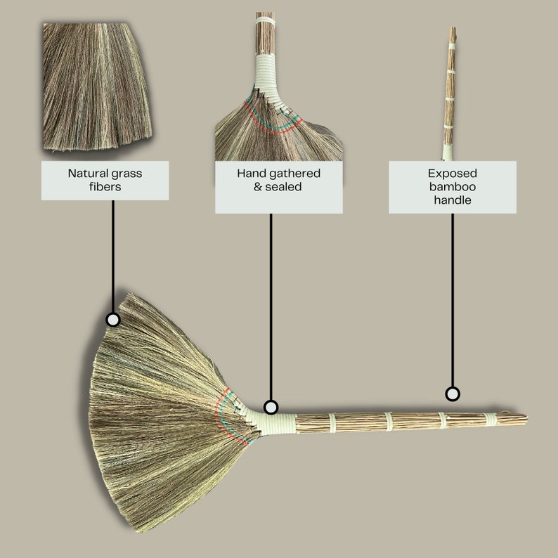 Vietnamese Straw Broom 5 Pcs Etsy