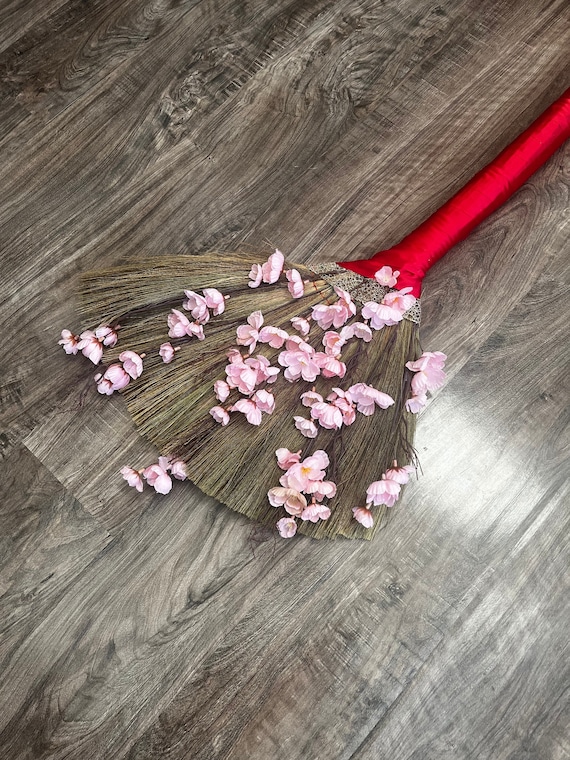 Cherry Blossom Inspired Wedding Jumping Broom name Mulan Etsy