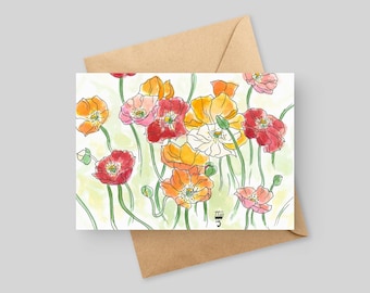 Snowpoppies islandese - Biglietto d'auguri 5x7