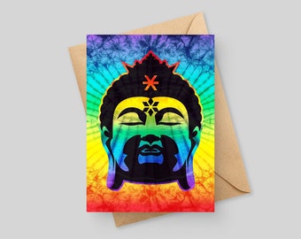 Buddha arcobaleno - 5x7 Biglietto d'auguri