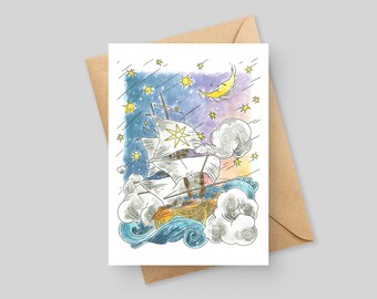 Spedisci con la nebbia - Biglietto d'auguri 5x7