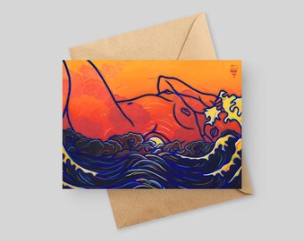 Tramonto diventa lei - 5x7 biglietto di auguri
