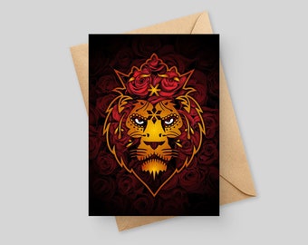 Muertos Lion - Biglietto d'auguri 5x7