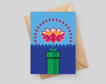 Lotus a 8 bit - Biglietto d'auguri 5x7